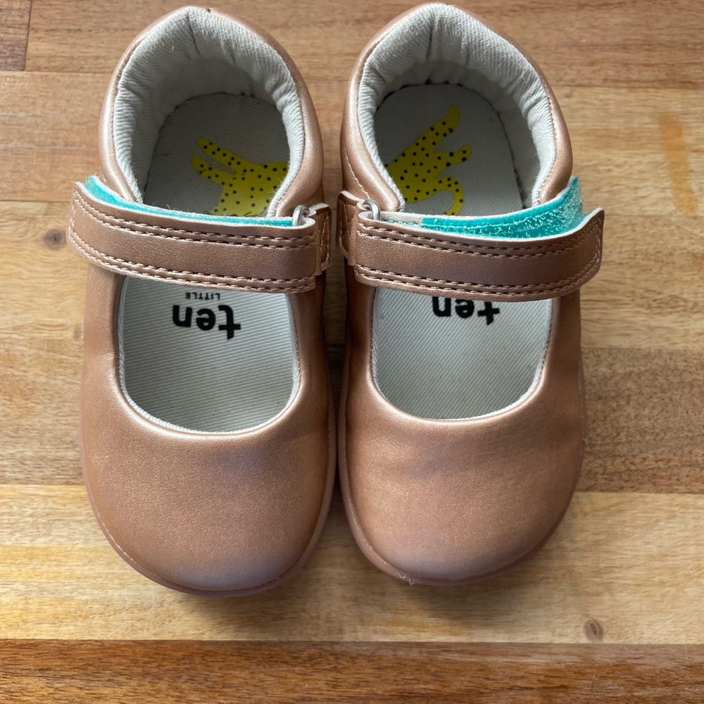 Ten Little Rose Gold Mary Janes